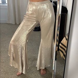 NBD Gold Flare Pants